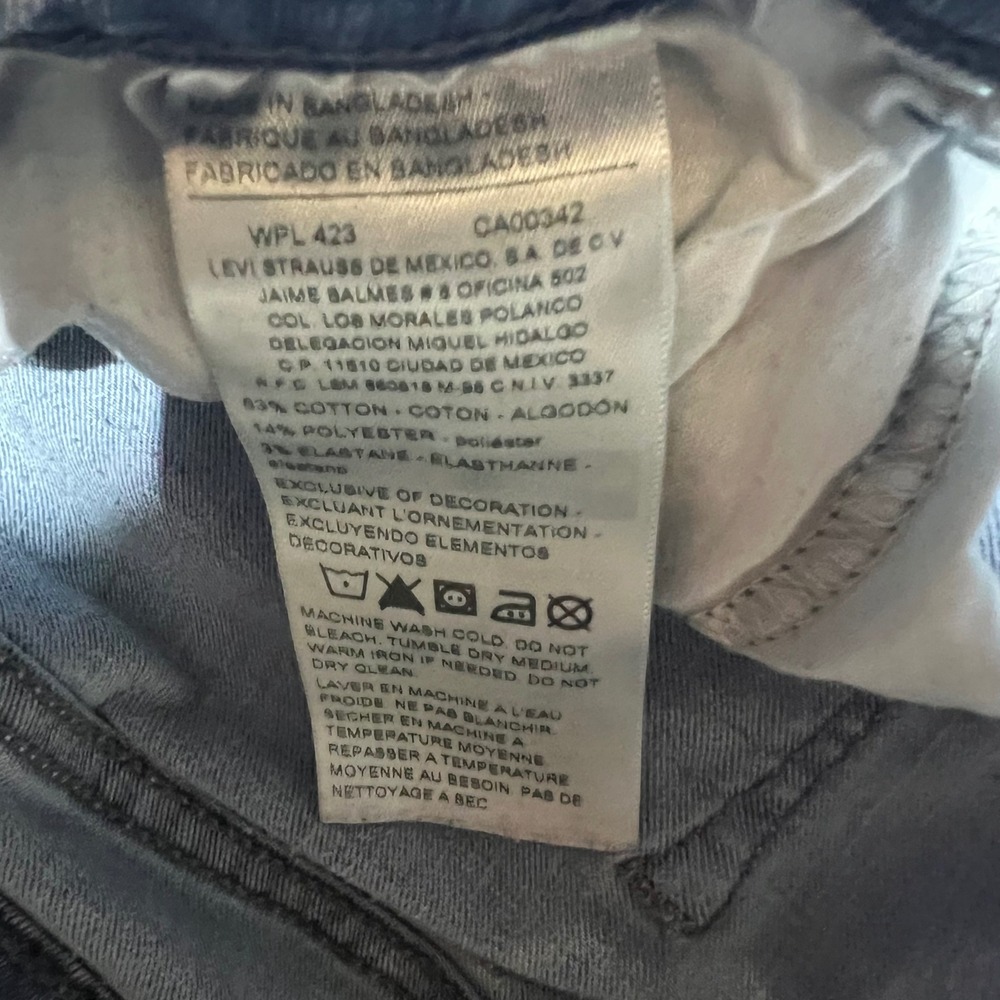 Denizen from Levis Modern Skinny Jeans Light Wash Blue Stretch Denim 14M 31x28.5 - Picture 9 of 13